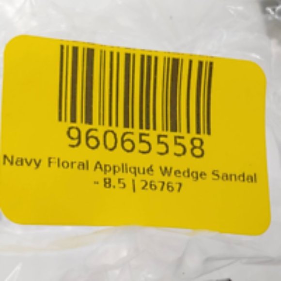 Yasirun Womens Slide Sandals Blue Floral Applique Wedge Heels Slip Ons 41 New - Picture 9 of 9